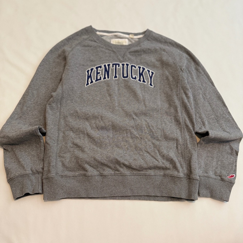League Sweatshirt Women Large Gray Kentucky Wildcats Collegiate Pullover
